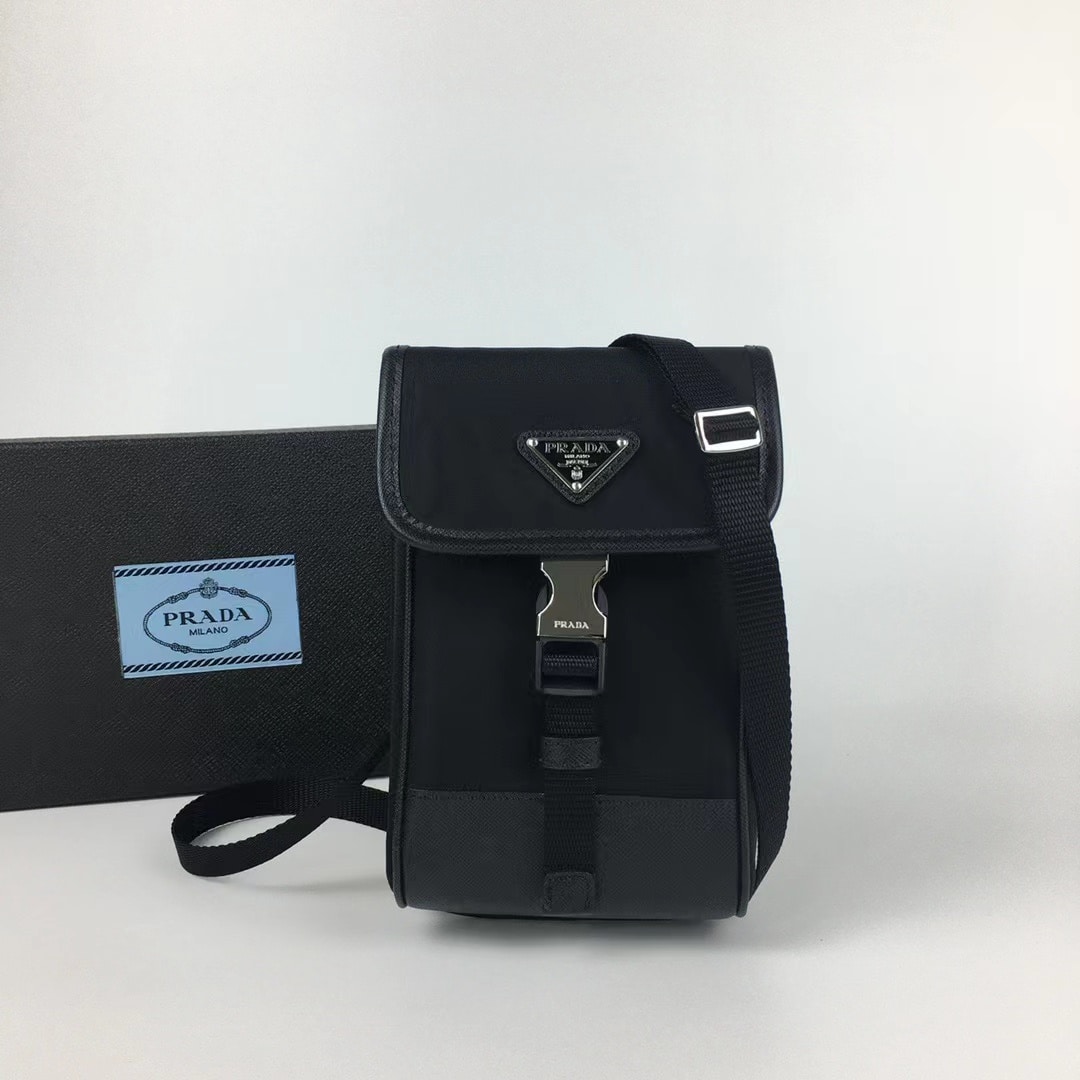 Prada Re Nylon Phone Pouch Black 19Cm - Image 3