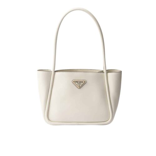 Prada Mini Leather Tote Bag White 25Cm 1BG539