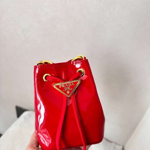 Alternative view of Prada Patent Leather Mini Pouch Red 14Cm 1Nr016 069 F0E06