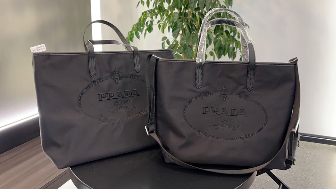 Prada Nylon Tote Bag Black 32Cm - Image 2
