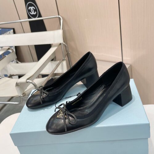 Alternative view of Prada Leather Ballerina Black