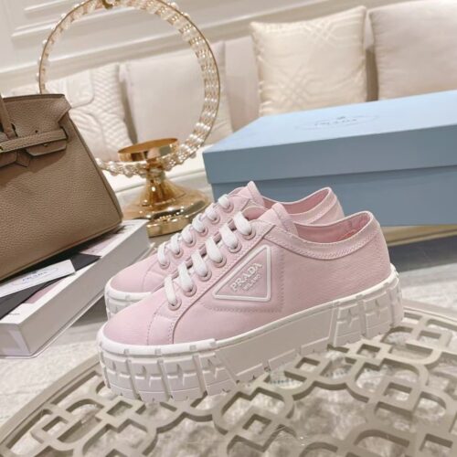 Alternative view of Prada Double Wheel Nylon Gabardine Sneaker Light Pink 1E260M3Lfxf0E18F050