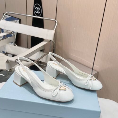 Alternative view of Prada Leather Slingback Pump White