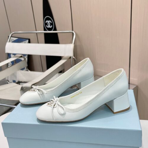 Alternative view of Prada Leather Ballerina White