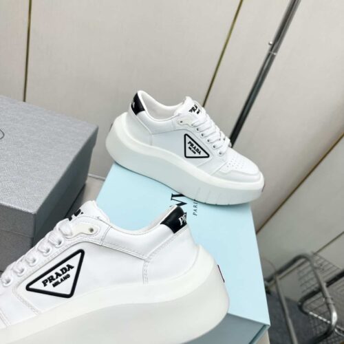 Alternative view of Prada Leather Platform Sneaker White