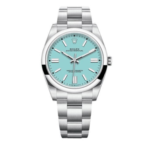 Rolex Oyster Perpetual 41 Oyster Oystersteel White Gold And Turquoise 41Mm 124300 0006