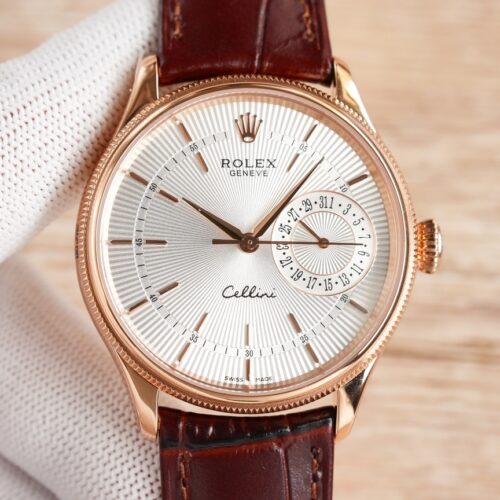 Alternative view of Rolex Cellini Date Everose Gold And White 39Mm 50515 0008