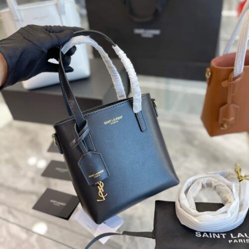 Alternative view of Saint Laurent Shopping Saint Laurent Mini Box Leather Handle Bag Black 18cm 773995AADDI1000