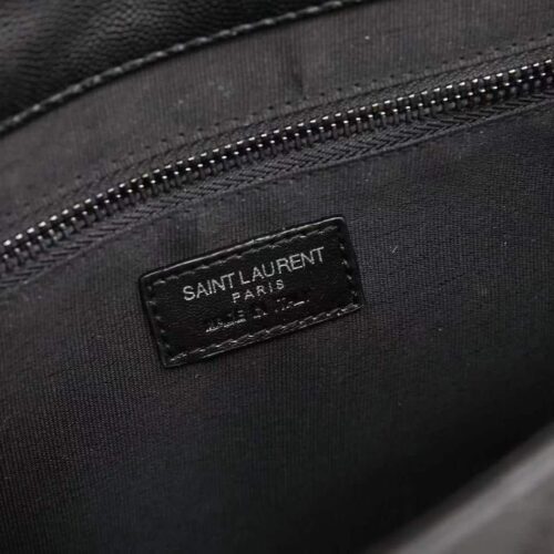 Alternative view of Saint Laurent Envelope Large Mix Matelassé Grain De Poudre Embossed Leather Shoulder Bags Black 31Cm 600166Bow981000