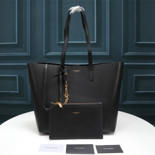 Alternative view of Saint Laurent Shopping In Leather Tote Bag Black 33Cm 600281Csv0J1000