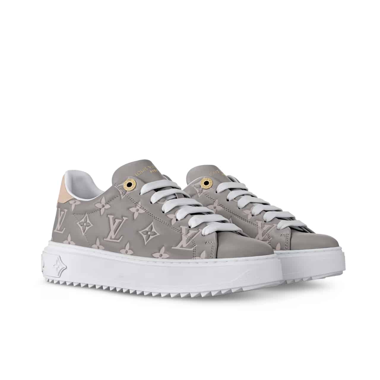 Louis Vuitton Time Out Leather Sneaker Grey 1AGUVW