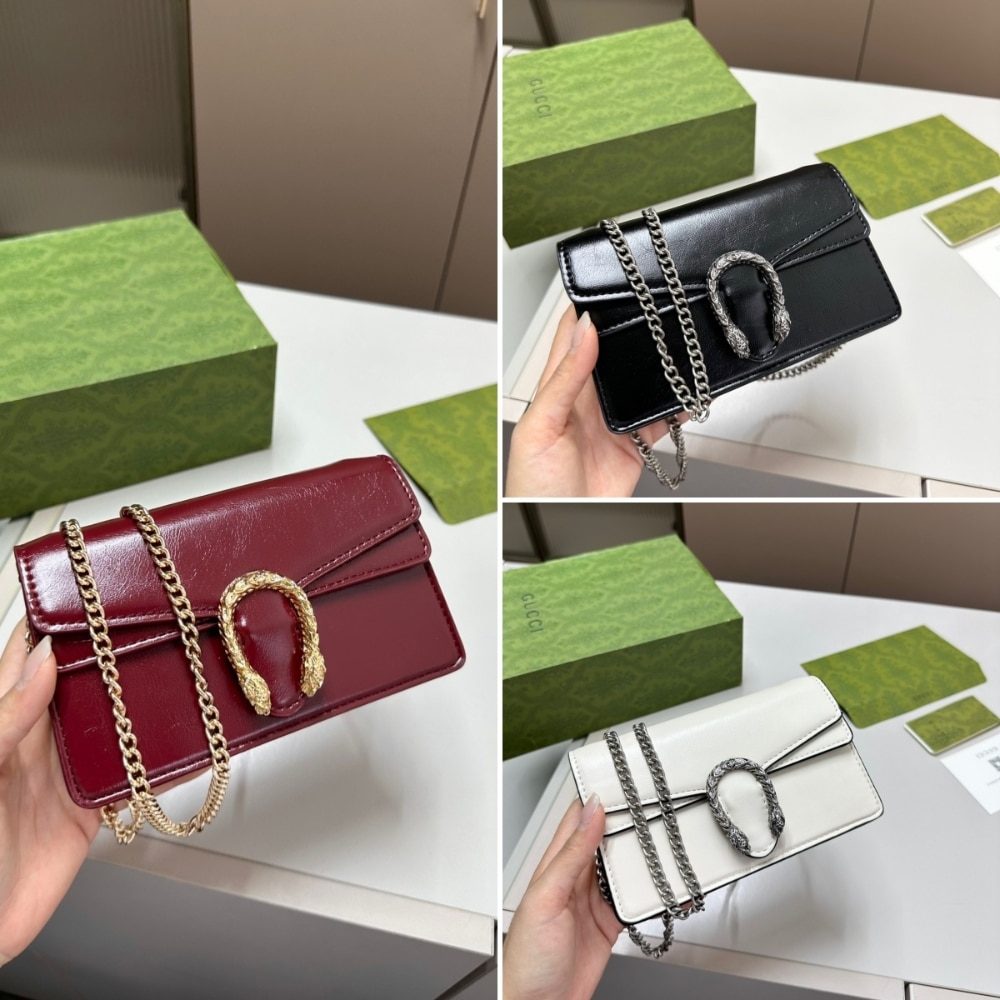 Gucci Dionysus Mini Patent Leather Chain Wallet Bag Red 18Cm 795368 0Aaa8 6207 - Image 3