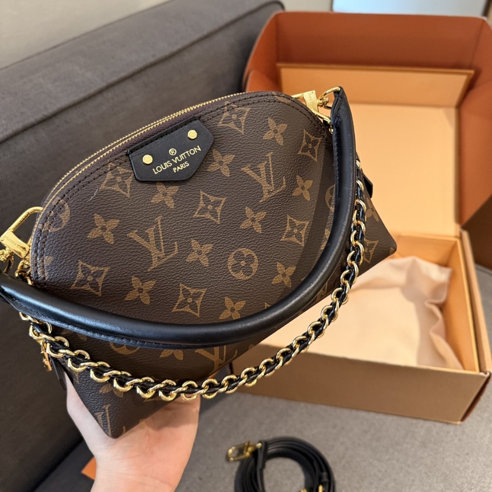 Louis Vuitton Be Alma Monogram Canvas Shoulder Bag Brown Black 20Cm M12996 - Image 7