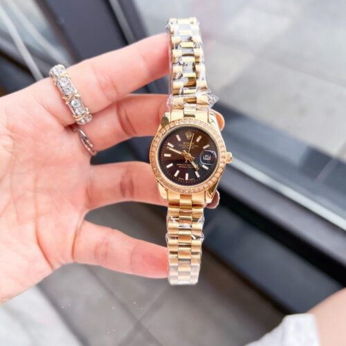 Alternative view of Rolex Lady Datejust Yellow Gold And Brown 28Mm