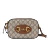 Gucci Horsebit 1955 Mini GG Supreme Canvas Shoulder Bag Beige And Ebony 18Cm ‎760196 92Tcg 8563