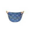Louis Vuitton Loop Hobo Monogram Denim Shoulder Bag Blue 38Cm