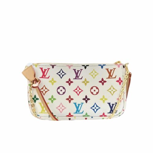 Louis Vuitton X Takashi Murakami Pochette Monogram Canvas Shoulder Bag Multicolor 23cm