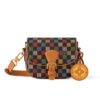 Louis Vuitton Montsouris Messenger PM Damier Ebene Shoulder Bag Multicolor 20cm N00147