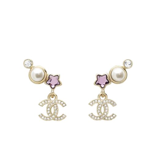 Chanel Earrings Metal Glass Pearls And Diamantes In Gold Abf187 B19939 Nafqe