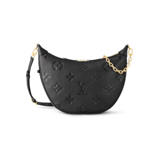 Louis Vuitton Loop Hobo Monogram Empreinte Shoulder Bag Black 38Cm M46725