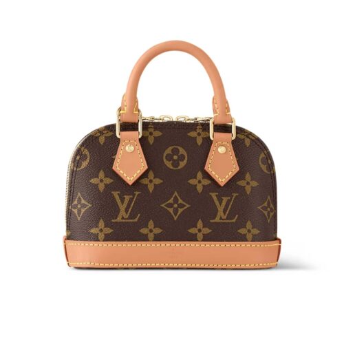 Louis Vuitton Nano Alma Monogram Canvas Shoulder Bag Brown 18Cm M82717