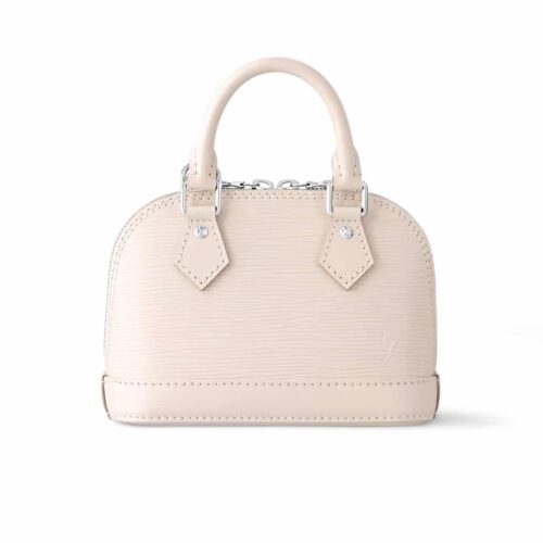 Louis Vuitton Nano Alma Epi Leather Shoulder Bag White 18Cm M82411