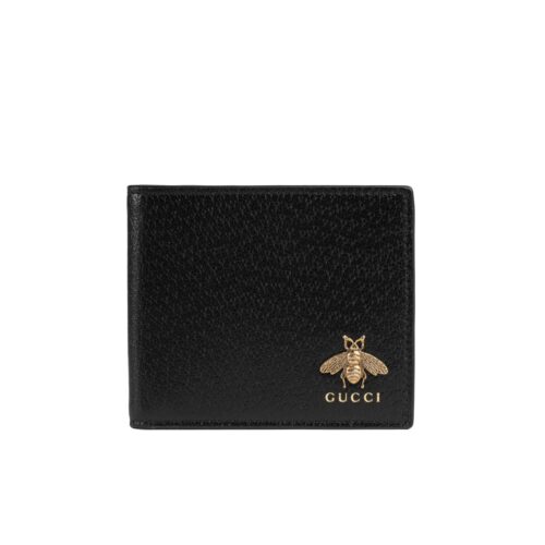 Gucci Animalier Leather Wallet Black 11cm 523664 Dj20t 1000