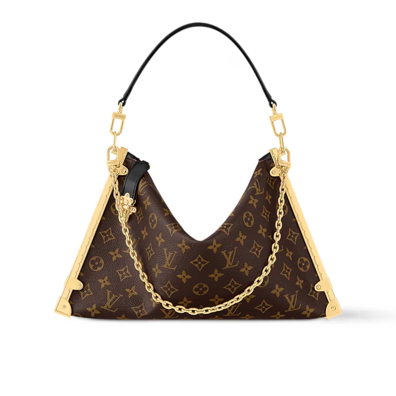 Louis Vuitton Lucky Trunk Monogram Canvas Shoulder Bag Brown 38Cm M12075