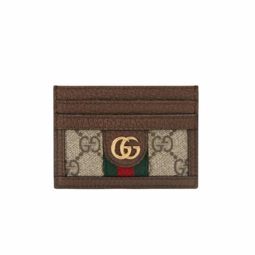 Gucci Ophidia GG Supreme Card Case Brown 10Cm 523159 96Iwg 8745