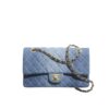 Chanel Classic Mini Washed Denim Flap Bag Blue 19cm A01112 B16747 NX158