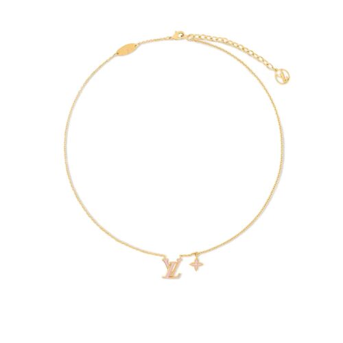 Louis Vuitton Lv Iconic Enamel Necklace Pink M01215