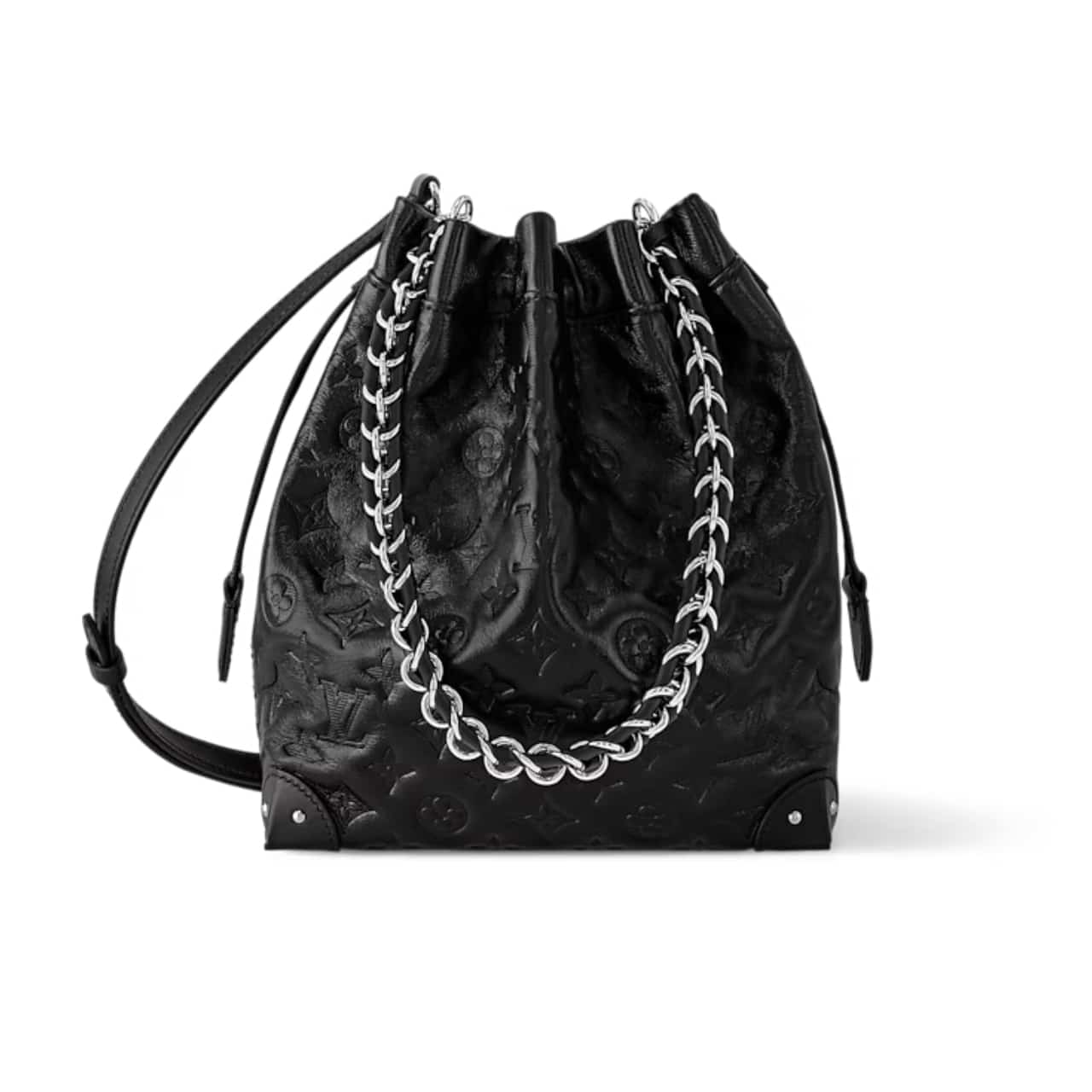 Louis Vuitton Noé Trunk PM Bucket Bag Black 27Cm M13484