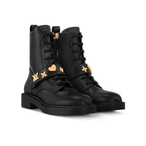 Louis Vuitton Citizen Flat Ranger Leather Boots Black 1Adazr