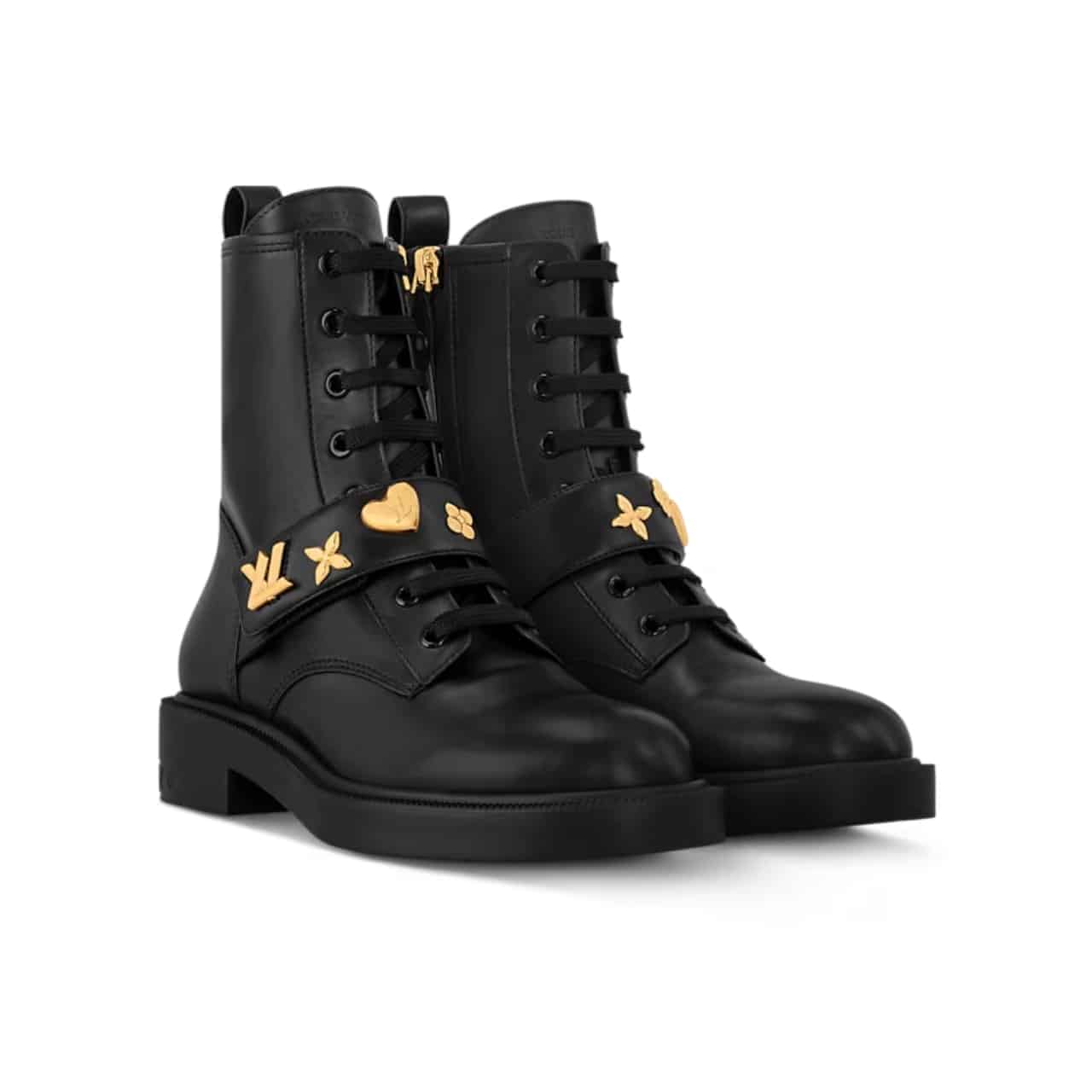 Louis Vuitton Citizen Flat Ranger Leather Boots Black 1Adazr