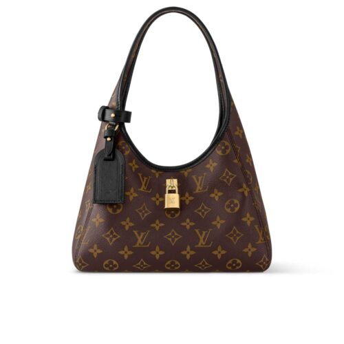 Louis Vuitton The Drop PM Monogram Canvas Hobo Bag Brown 28cm M12940