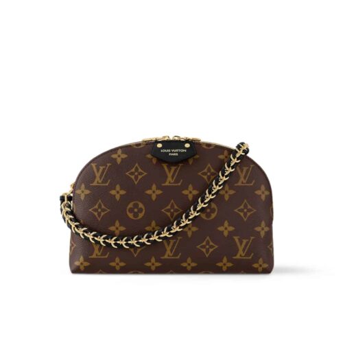 Louis Vuitton Be Alma Monogram Canvas Shoulder Bag Brown Black 20Cm M12996
