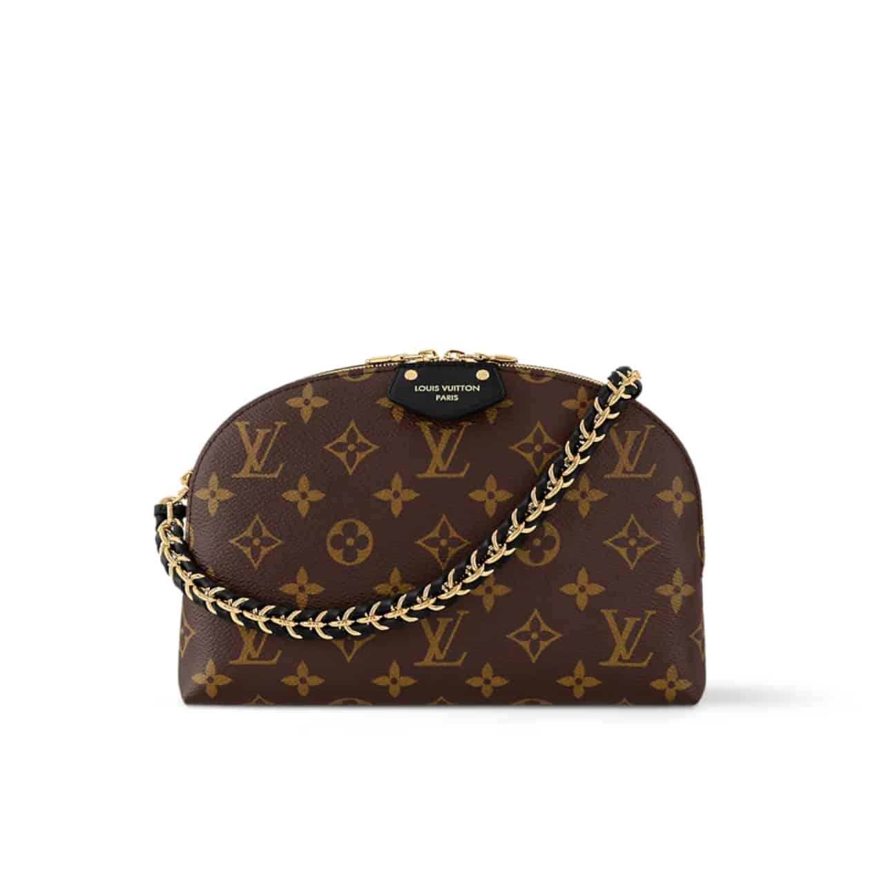 Louis Vuitton Be Alma Monogram Canvas Shoulder Bag Brown Black 20Cm M12996