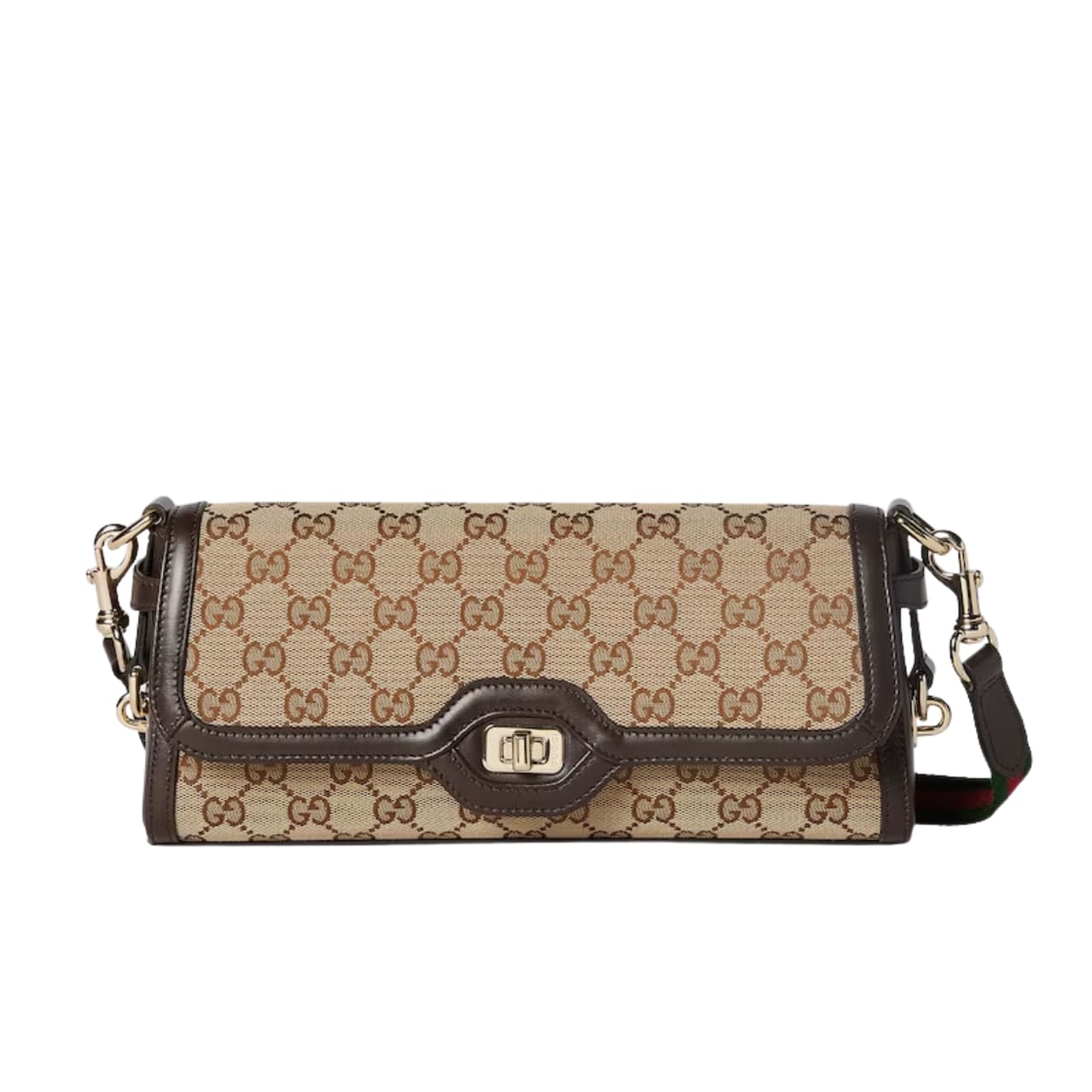 Gucci Luce Small GG Mongogram Canvas Shoulder Bag Beige And Dark Brown 27Cm 786027 FADAC 9762