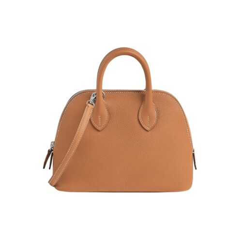Hermes Bolide 1923 Mini Leather Handbag Brown 18Cm H075180CK37