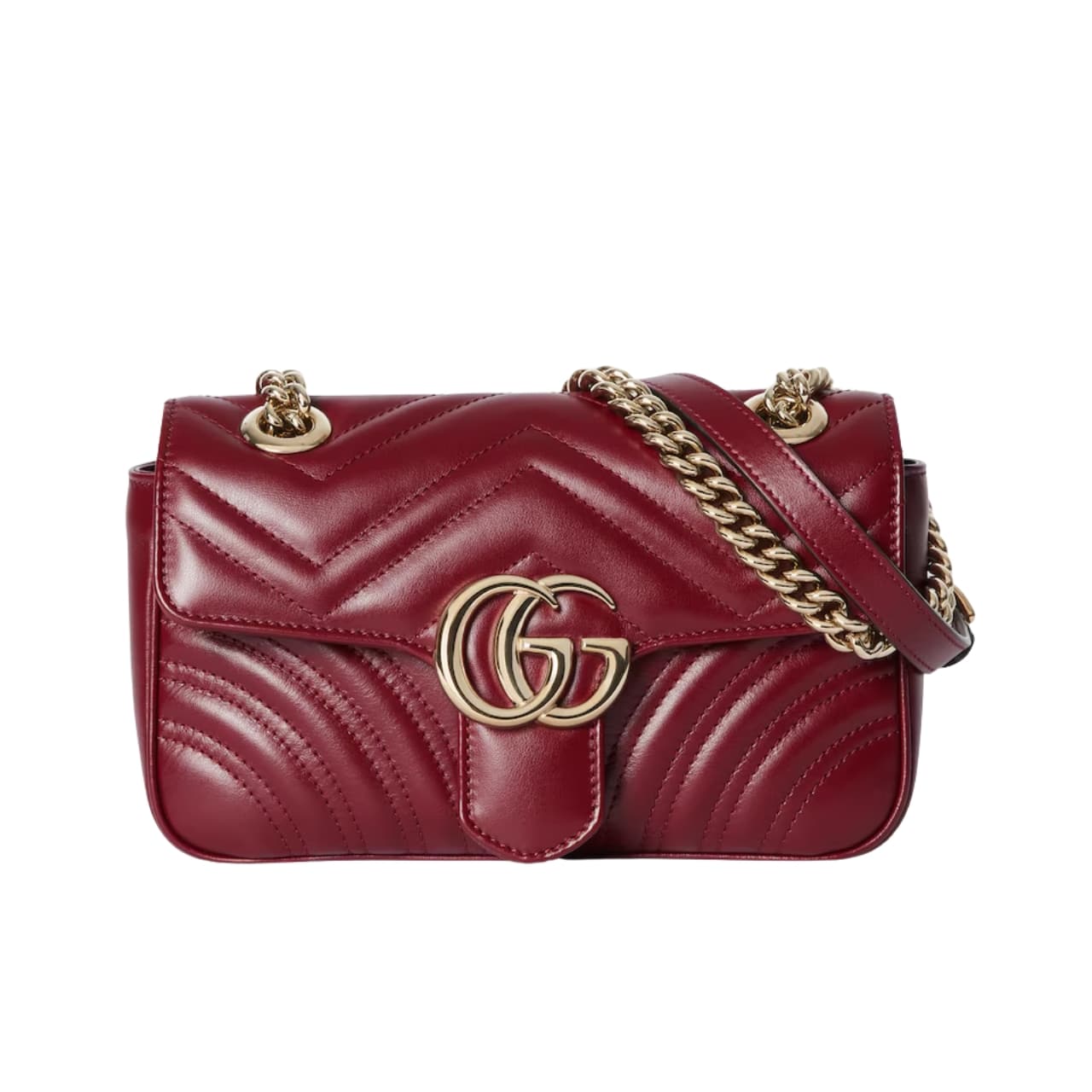 Gucci GG Marmont Mini Matelasse Leather Shoulder Bag Rosso Ancora 16cm 443497 Aadpj 6207