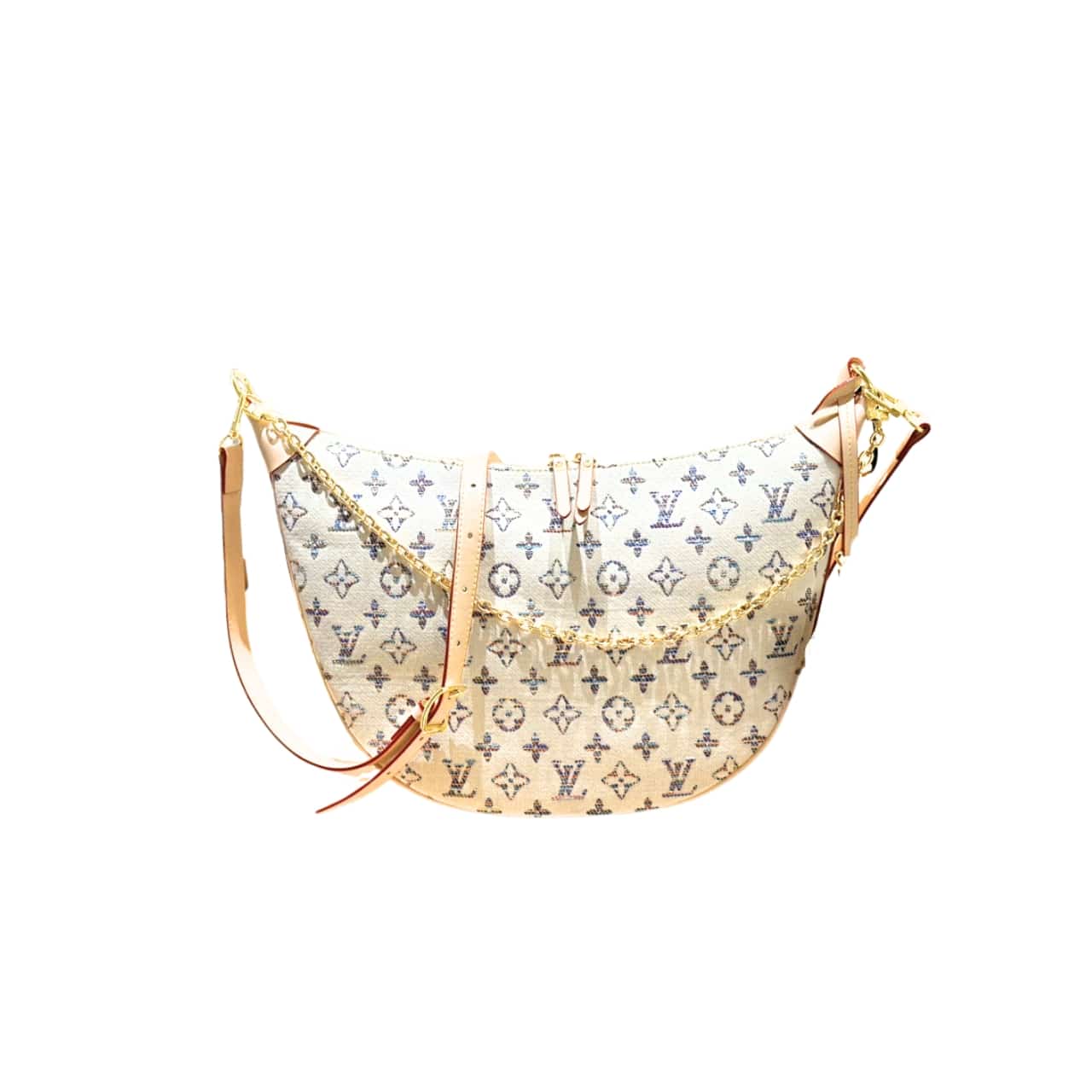 Louis Vuitton Loop Hobo Monogram Shoulder Bag Multicolor Beige 38Cm