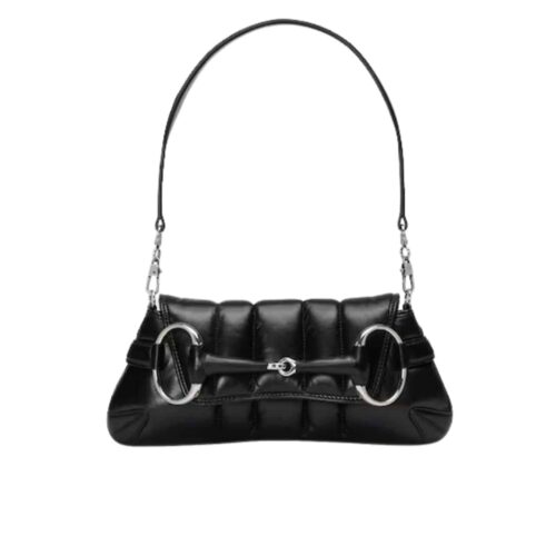 Gucci Horsebit Small Leather Shoulder Bag Black 27Cm 764255 Aacu1 1000