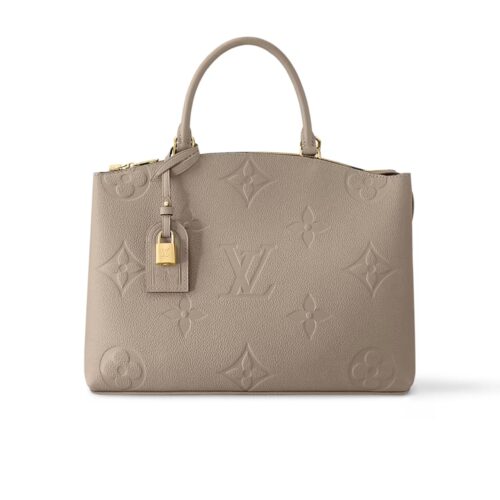 Louis Vuitton Grand Palais Monogram Empreinte Handle Bag Tourterelle Gray 34Cm M45833
