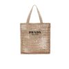 Prada Crochet Raffia Tote Bag Natural 38cm 1BG393 2C2T F0018 V OOO