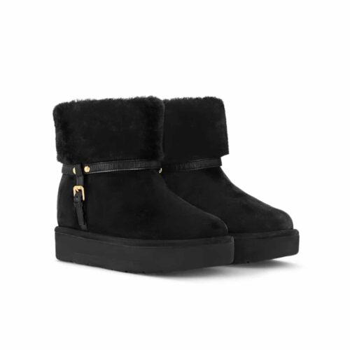 Louis Vuitton Aspen Platform Ankle Boot Black 1Ac78O