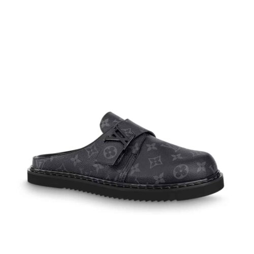 Louis Vuitton LV Easy Monogram Eclipse Mule Black 1A8Wir