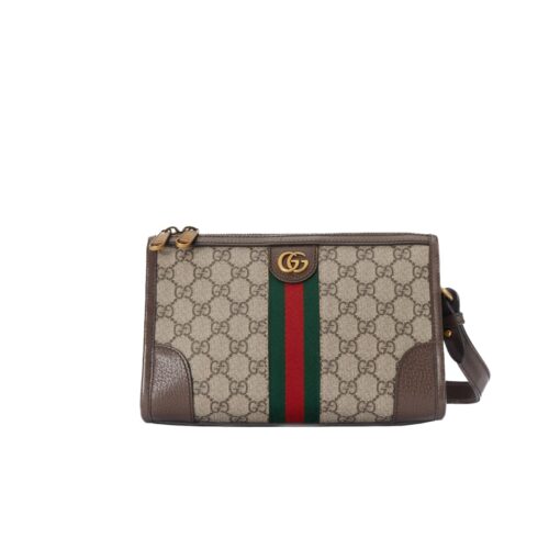 Gucci Ophidia GG Supreme Canvas Shoulder Bag Beige Ebony 25Cm 752581 96IWT 8745