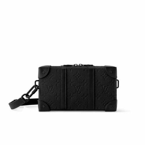 Louis Vuitton Soft Trunk Monogram Leather Wearable Wallet Black 23Cm M80224