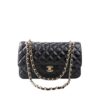 Chanel Classic Medium Smooth Leather Flap Bags Black 25cm