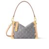 Louis Vuitton Side Trunk MM Monogram Denim Shoulder Bag Gray 23cm M13285